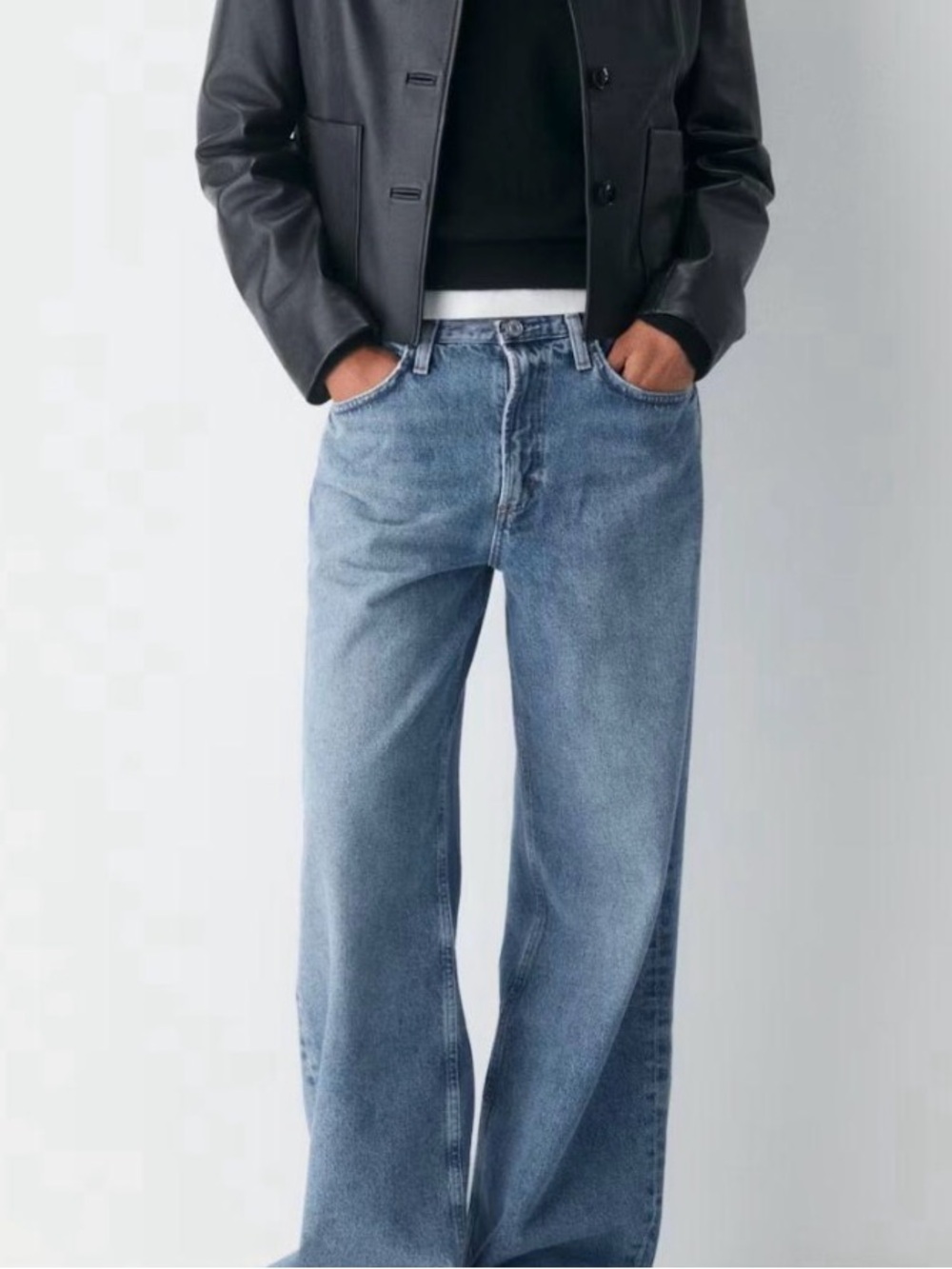 AGOLDE Keira Baggy Wide Leg Jeans Downtown Wash Size 30